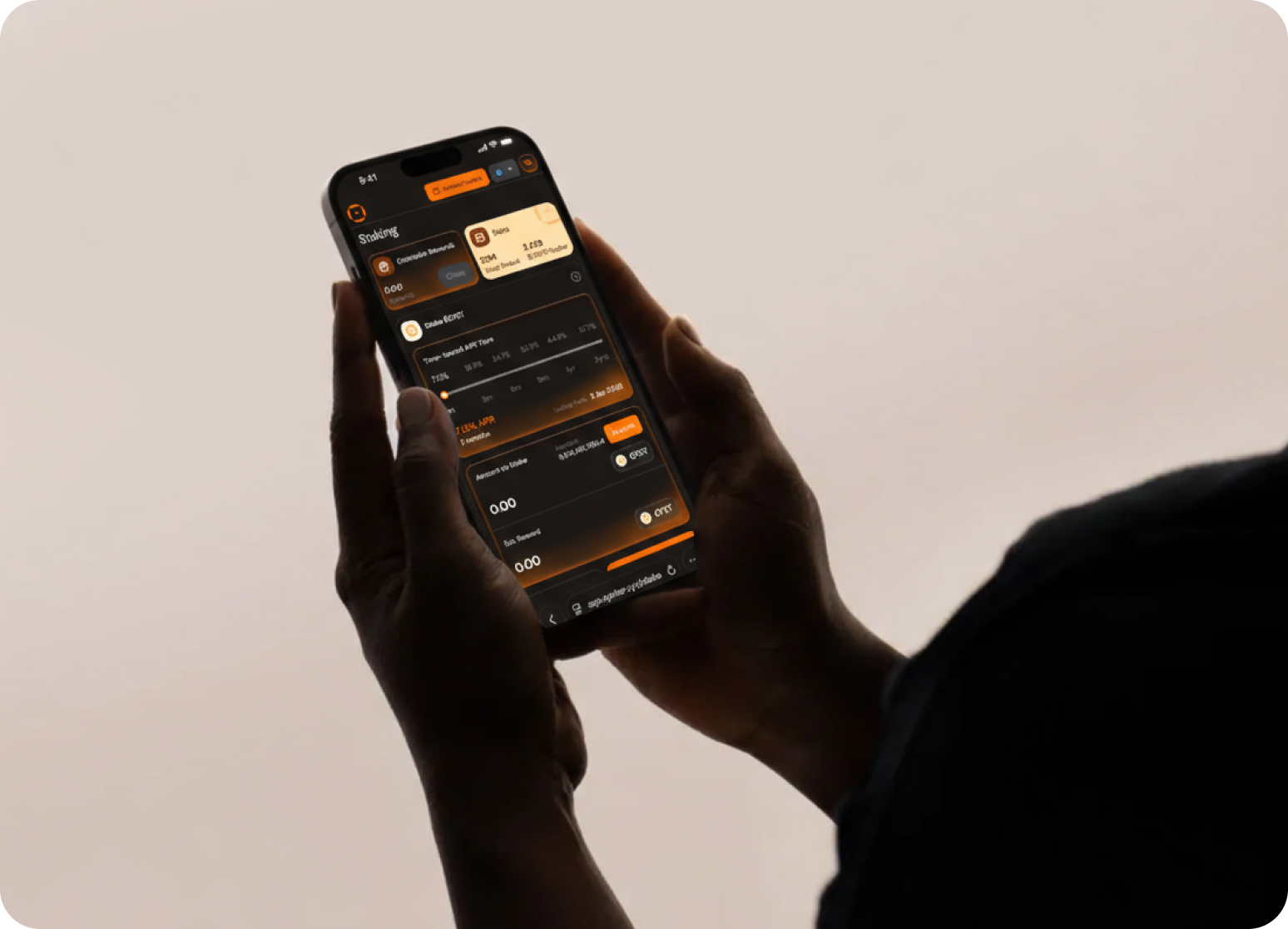 Trading interface on smartphone